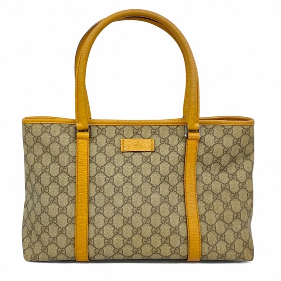 Gucci GG Brown Supreme Tote Bag Yellow - Picture 1 of 9